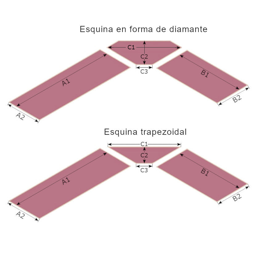 3 pezzi - Cuscino per panca angolare