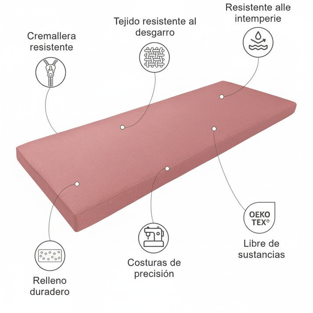 Caratteristiche del cuscino per panca da esterno su misura