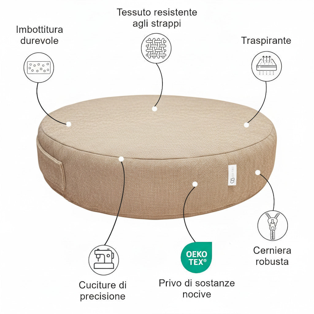 Cuscini da pavimento rotondi