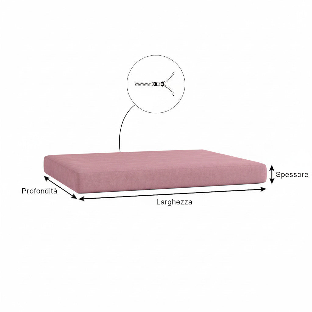 ZINN Premium - Cuscino per panca con lacci di fissaggio, 120 x 35 cm, spessore 3 cm, cuscino per sedia a dondolo, cuscino per panca da pranzo, per finestre a baia/giardino ZINN Premium - Cuscino per panca con lacci di fissaggio, 120 x 35 cm, spessore 3 cm, cuscino per sedia a dondolo, cuscino per panca da pranzo, per finestre a baia/giardino