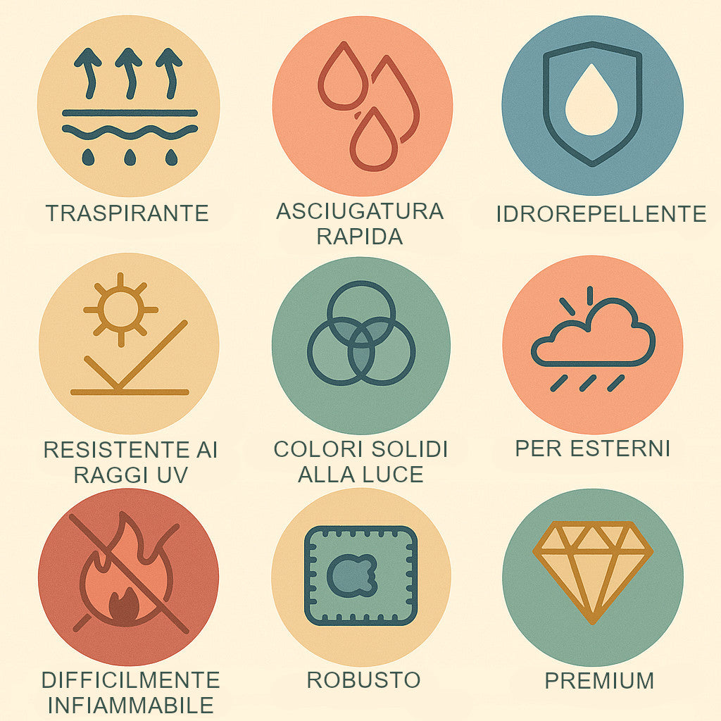 Specifiche del cuscino per esterni