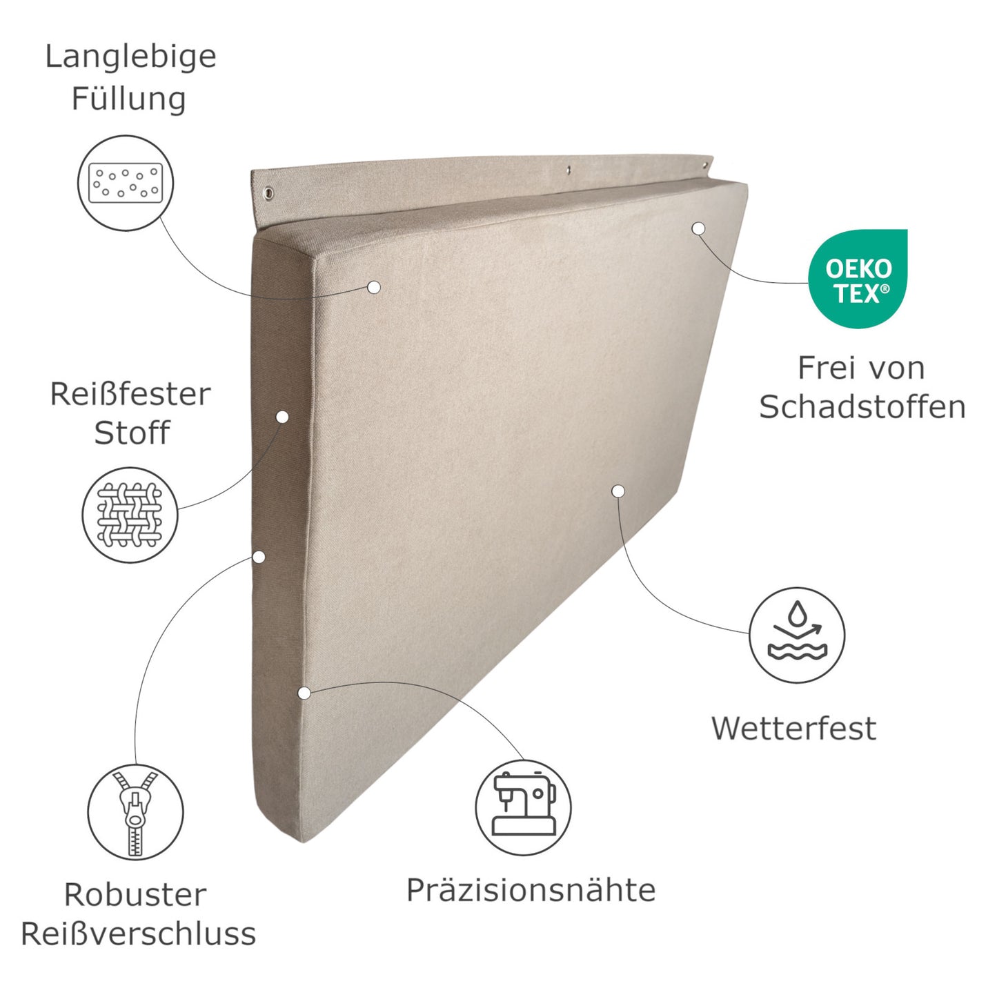 Cuscino da parete su misura - da esterno